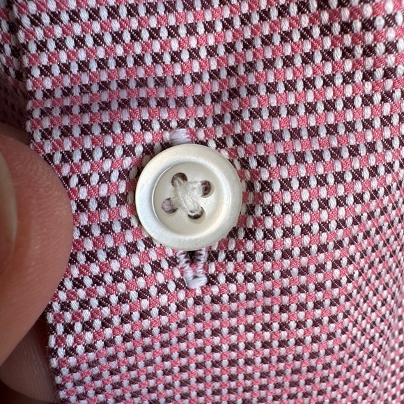 Joseph Abboud Men's 17 Button Up Long Sleeve‎ Egyptian Cotton Dress Shirt Pink - Picture 5 of 13